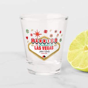 Las Vegas Married Couple Matching Vacation Nevada Shot Glass