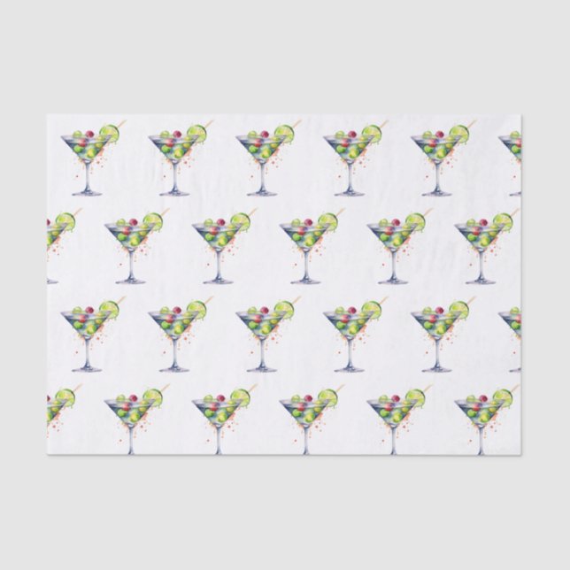 Las Vegas Martini-themed tissue paper (Front)