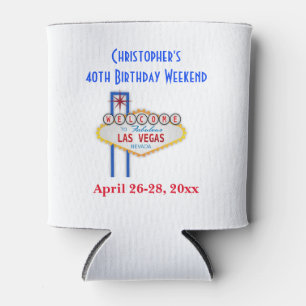 Las Vegas Milestone Birthday Party Favour Can Cooler