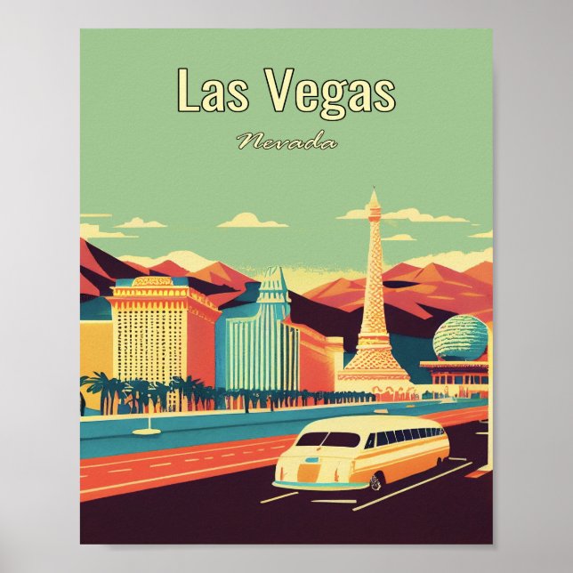 Las Vegas Minimalist Vintage Poster Art (Front)