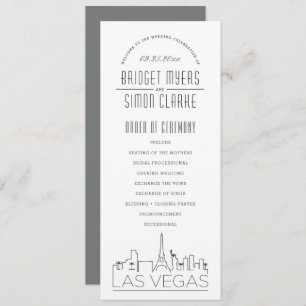 Las Vegas Modern Deco Wedding Program
