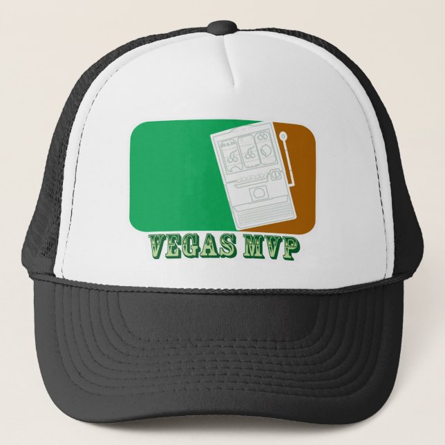 Las Vegas MVP Fun Travel Cartoon Trucker Hat (Front)