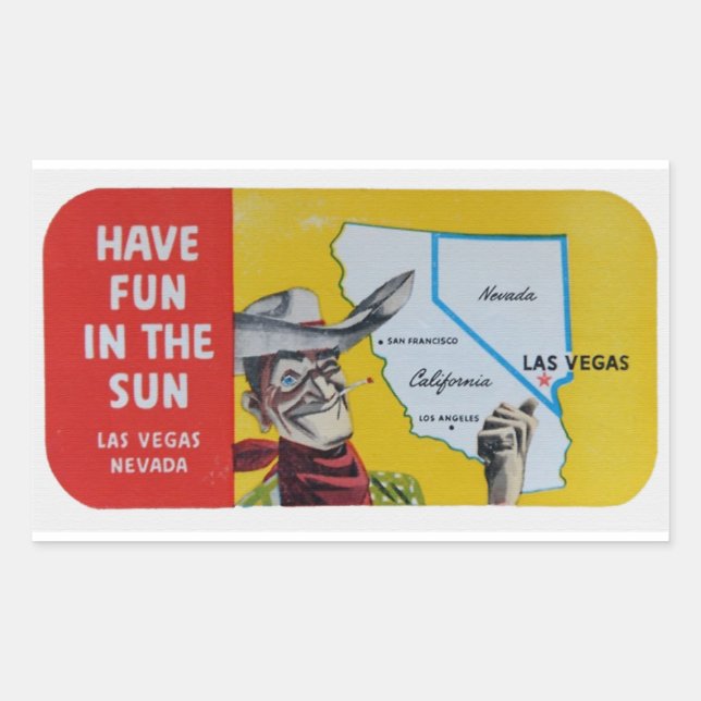 Las Vegas Navada Vintage Travel Design Sticker (Front)