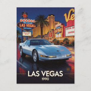 Las Vegas Neon Road Culture 1990 Nevada Postcard