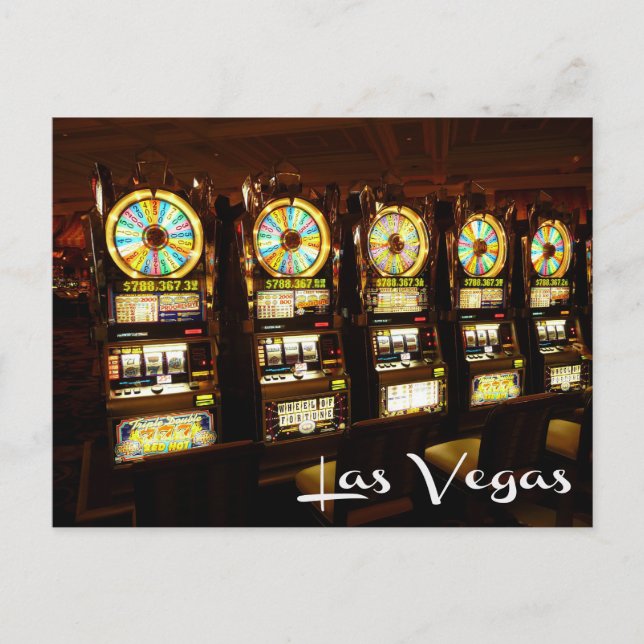 Las Vegas, Nevada Casino Machines à sous Carte pos (Devant)