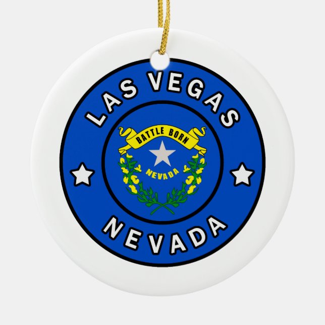 Las Vegas Nevada Ceramic Ornament (Front)