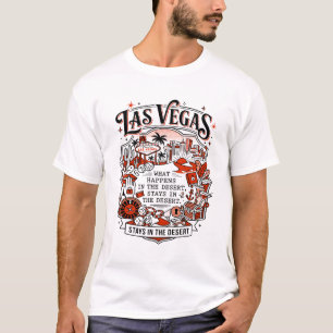 Las Vegas Nevada Desert Casino City Illustration T-Shirt