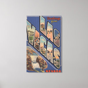 Las Vegas, Nevada - Large Letter Scenes 2 Canvas Print