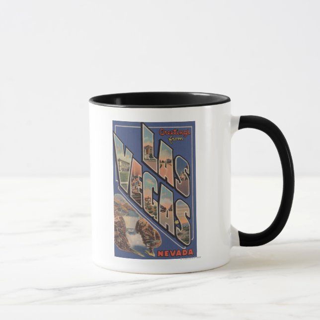 Las Vegas, Nevada - Large Letter Scenes 2 Mug (Right)