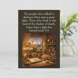 Las Vegas Nevada Lights, Isaiah 9:2 Bible Verse Card