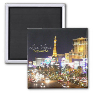 Las Vegas Nevada Nighttime Souvenir Fridge Magnets