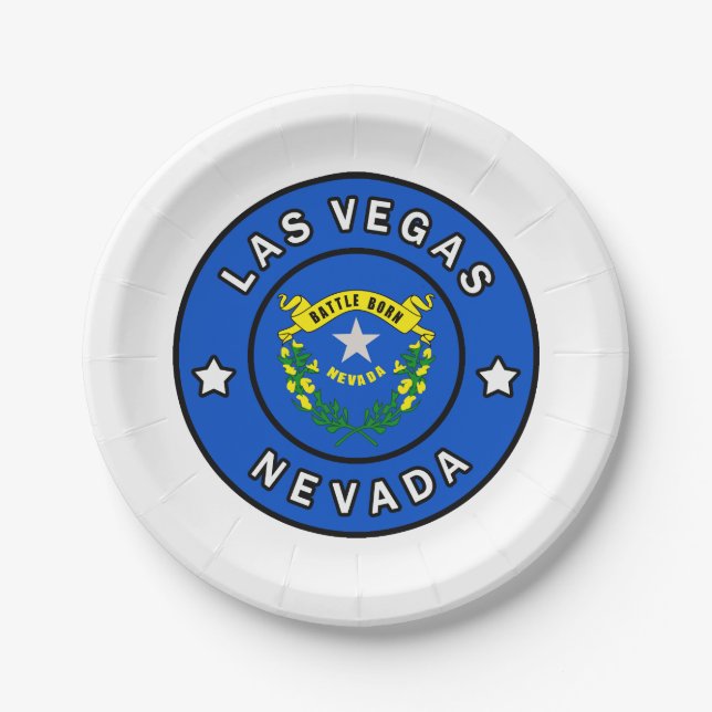 Las Vegas Nevada Paper Plate (Front)