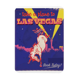 Las Vegas, Nevada retro travel poster. Magnet