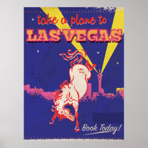 Las Vegas, Nevada retro travel poster. Poster