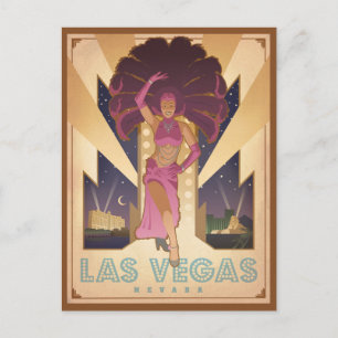 Las Vegas, Nevada Showgirl Postcard