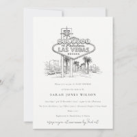 Las Vegas Nevada Sketch Landscape Baby Shower