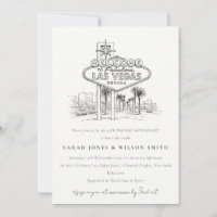 Las Vegas Nevada Sketch Wedding Anniversary