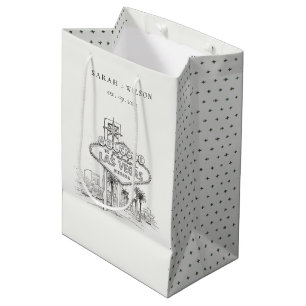 Las Vegas Nevada Sketchy Landscape Wedding Medium Gift Bag