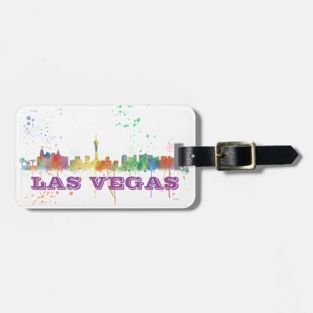 LAS VEGAS, NEVADA SKYLINE LUGGAGE TAG (Front Horizontal)