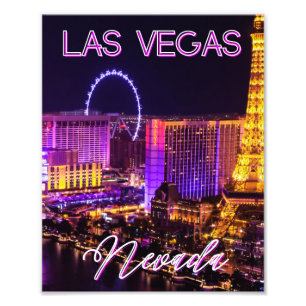 Las Vegas Nevada Skyline   Photo Print