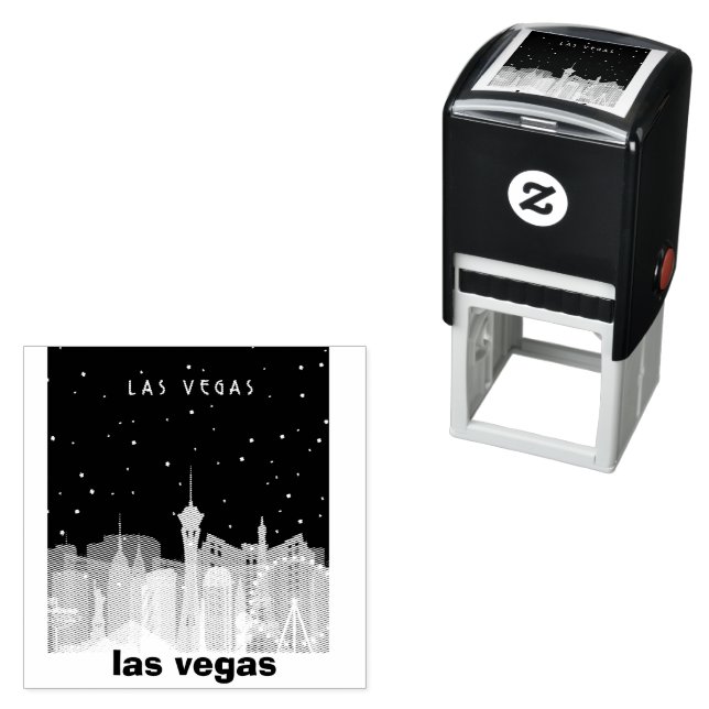 Las Vegas, Nevada | Skyline Postcard Self-inking Stamp (In Situ)