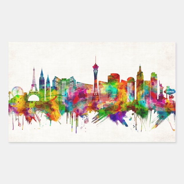 Las Vegas Nevada Skyline Sticker (Front)
