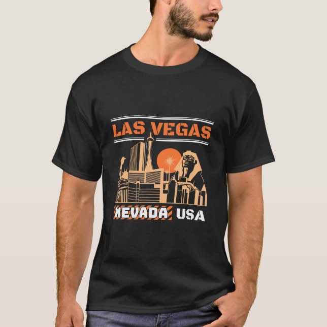 Las Vegas Nevada Skyline T-Shirt (Front)