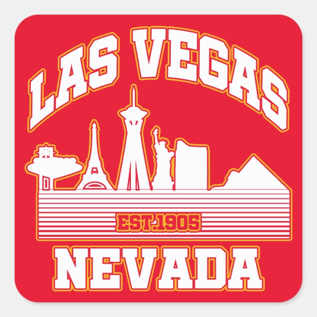 Las Vegas,Nevada Square Sticker (Front)