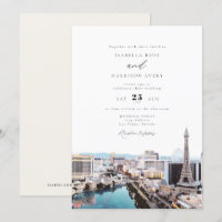 LAS VEGAS Nevada Strip Skyline Faire-part de maria