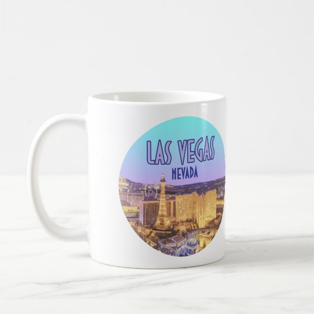 Las Vegas Nevada The Strip Vintage Coffee Mug (Left)