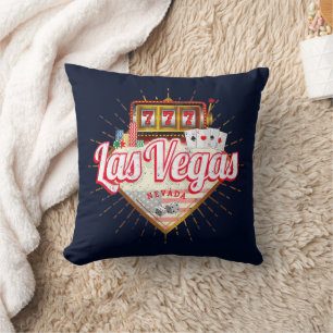 Las Vegas Nevada United States Casino Vintage USA Throw Pillow