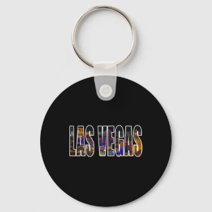 Las Vegas Nevada Urban Skyline Photography Font Keychain