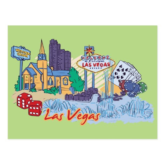 Las Vegas, Nevada US Famous City Postcard