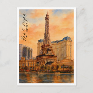 Las Vegas, Nevada Vibrant USA Travel Holiday Postcard