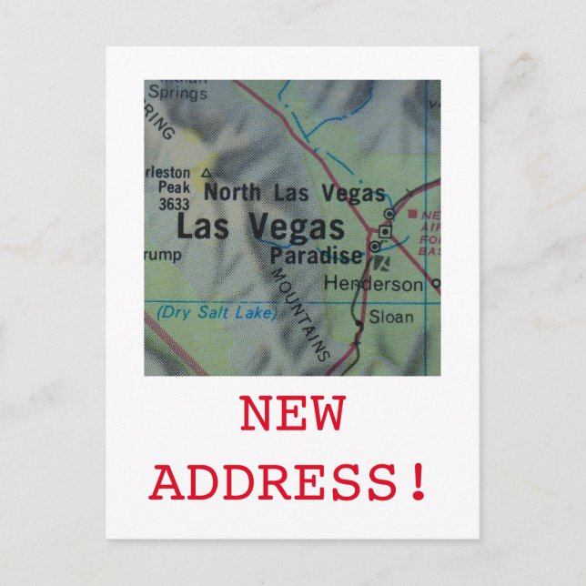 Las Vegas New Address faire-part (Devant)
