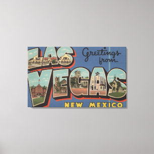 Las Vegas, New Mexico - Large Letter Scenes Canvas Print