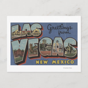 Las Vegas, New Mexico - Large Letter Scenes Postcard