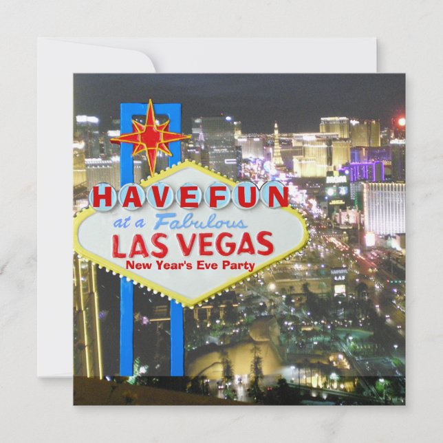 Las Vegas New Year's Eve Party Invitation (Front)