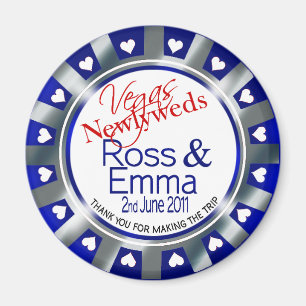 Las Vegas Newlyweds Casino Chip Magnet Favoriser