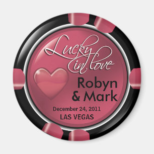 Las Vegas Newlyweds Casino Chip Magnet Favoriser