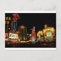 Las Vegas Night Time Neon Lights Casinos Sign