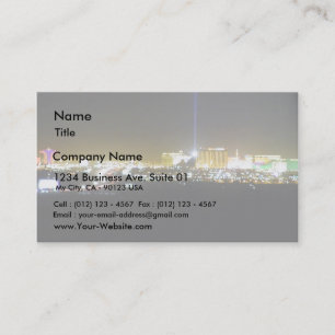 Las Vegas Nighttime Business Card