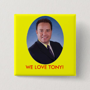 las vegas nm WE LOVE TONY! 2 Inch Square Button