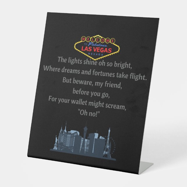 Las Vegas Pedestal Sign (Front)