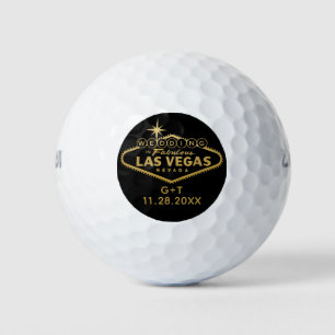 Las Vegas Personalized Wedding Bridal Party Favour Golf Balls