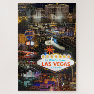 Las Vegas Photo Collage Difficile Jigsaw Puzzle