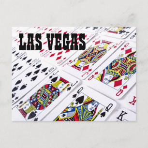 LAS VEGAS playing card Postcard