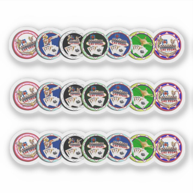 Las Vegas Poker Chip Rows (Front)