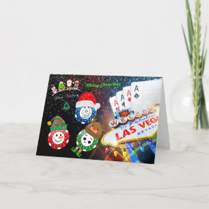Las Vegas Poker Chips carte de Noël
