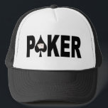 Las Vegas POKER Player Lucky Cap! Trucker Hat<br><div class="desc">Las Vegas POKER Player Lucky Cap! Available in Hearts, Diamonds,  Clubs and Spades... . 4 Ace logo</div>